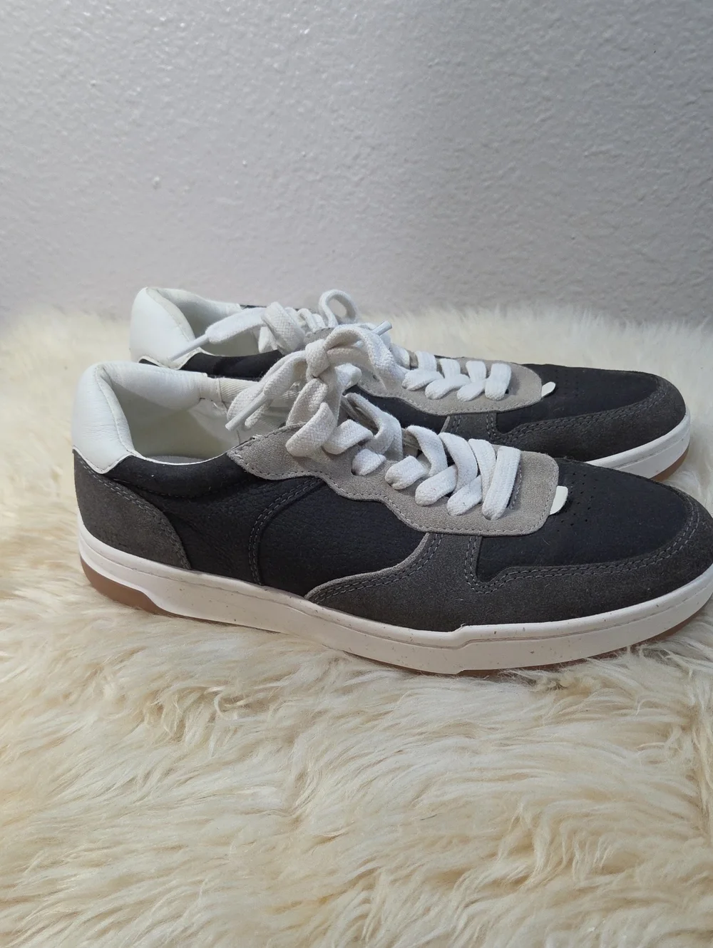 Madewell MWL Gray Suede Leather Court Sneakers Unisex